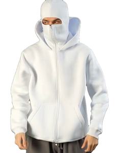 <b>Mens</b> Double Hooded Style Hoodie Premium Cotton Fleece <b>Pullover</b> Sweatshirt Streetwear Casual Relaxed Fit Hooded Top - Product Image 6
