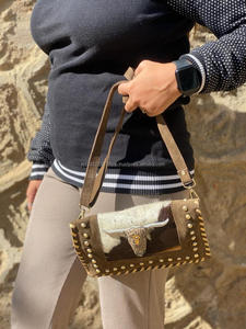 Sacs à main en fourrure métallique de vente chaude sac à provisions sacs décontractés cheveux sur sac à main en cuir de fourrure - Product Image 2