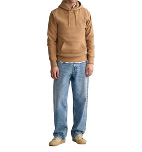 Alta calidad 2025 hombres Casual Sport Terry cuello redondo Sudadera con capucha patrón transpirable de gran tamaño y pesado para las estaciones de Otoño Invierno - Product Image 4