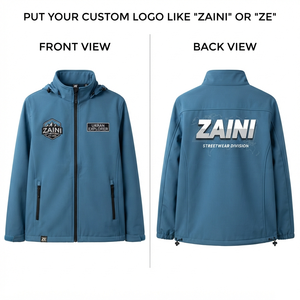 Chaqueta Softshell para Hombre, 300 GSM, Tela Premium de Poliéster y Spandex, Cortavientos, Cálida, para Exteriores, con Logotipo Personalizado Bordado o por Transferencia Térmica - Product Image 1