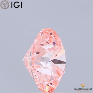 เพชร CVD สีชมพูสดใส ระดับความสะอาด VS1 ทรงกลม น้ำหนัก 2.00 กะรัต พร้อมใบรับรอง IGI ขนาด 8.18 มม. สำหรับแหวนหมั้น - Product Image 6