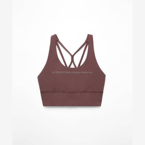 Soutien-gorge de sport côtelé sans couture grande taille pour femmes ensemble de shorts de motard à dos nu léger et respirant pour les entraînements de gymnastique à fort impact - Product Image 2