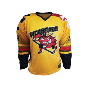 Impression par sublimation 100% polyester, maillot de hockey sur glace pour homme de qualité supérieure, maillot de hockey sur glace personnalisé, maillot sur mesure OEM. - Product Image 6
