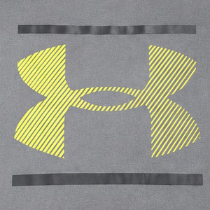 Men's Gray Raglan Sleeve T-<b>Shirt</b> With Yellow Logo Quick Dry Sporty Fit Regular Length O-Neck Knitted <b>Polyester</b> Men's T-<b>Shirts</b> - Product Image 4