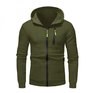 Vêtements de sport pour hommes en gros, ensemble 2 pièces sweat à capuche et pantalon, survêtement zippé pour hommes, tenue de sport - Product Image 4
