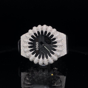 Reloj de Lujo Estilo HipHop con Bisel Iced Out, Joyería Hecha a Mano de Alta Calidad, al Mejor Precio al por Mayor, con Diamantes Moissanite VVS - Product Image 1