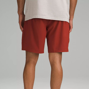 Custom Red Tennis Shorts Men Top Selling Two In One Compression Liner Stretch Activewear Outdoor Grid Mesh Pocket - Product Image 3