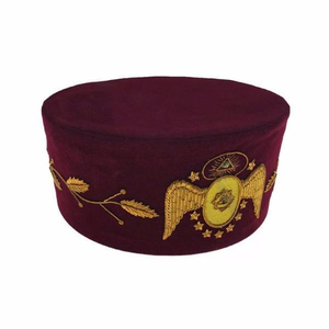 Badge de luxe Memphis Misraim de qualité supérieure, brodé à la main en satin, design maçonnique personnalisé avec épingle de sûreté et LED clignotante - Product Image 4