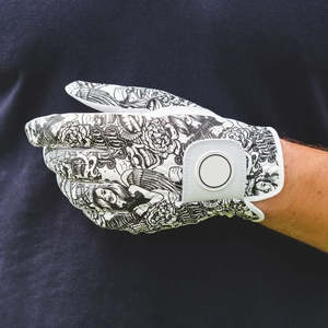 Men's Style Custom Logo Print Genuine Cabretta Sheepskin Golf Gloves for Left and Right Hand Outdoor <b>Applicable</b> - Product Image 2