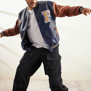 แจ็คเก็ตหนังไบค์เกอร์ผู้ชายรุ่นใหม่ล่าสุด ดีไซน์คลาสสิก โดดเด่นมีสไตล์ กันน้ำ ระบายอากาศได้ดี สวมใส่ได้สองด้าน สไตล์ไฮสตรีท - Product Image 5