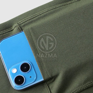 Pantalon de yoga pour femme de qualité supérieure, taille haute élastique, couleur unie, personnalisable, respirant, en Spandex/Polyester, résistant, nouvelle arrivée - Product Image 6