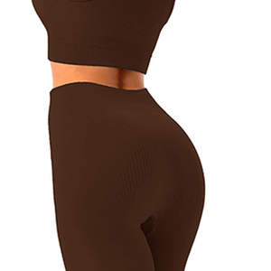 Ropa deportiva para mujer, conjunto de entrenamiento de yoga y gimnasio, moderno, de tela elástica, cómodo y con soporte. - Product Image 2