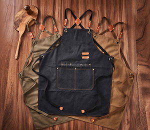 Wholesales Waterproof Canvas <b>Apron</b> High Quality Printing logo Customized Unisex Canvas <b>Leather</b> Accessories AAA-0022 - Product Image 5