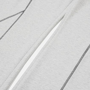 Pantalones de chándal anchos para hombre, OEM, de marca personalizada, al por mayor, de alto gramaje, transpirables, con lavado ácido, estilo casual deportivo holgado, con efecto arrugado y corte tipo barril - Product Image 5