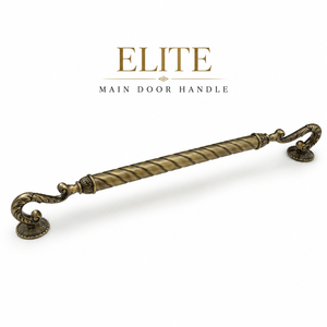 Poignée de porte principale ELITE Design avec finition antique mate pour portes d'entrée résidentielles, quincaillerie architecturale et intérieure - Product Image 2