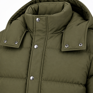 Men's Hooded Puffer Jacket Plain Dyed Custom Design Winter Quilted <b>Padded</b> Breathable <b>Waterproof</b> Outerwear - Product Image 6