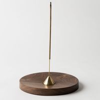 Porte-encens décoratif en bois, brûleur d'encens classique, plateau attrape-cendres tendance pour le bureau, le yoga, accessoires d'aromathérapie artisanaux - Product Image 2