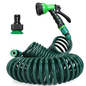 Adattatore per tubo da giardino 3/4' 1/2' con 7 modalità di spruzzatura, tubo dell'acqua flessibile autoavvolgente in EVA per barche e serre - Product Image 1