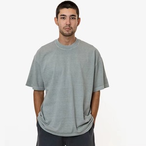 T-shirt col rond teint en pièce 6,5 oz (teinture pigmentaire) Service OEM Conception ODM Dernier design - Product Image 6
