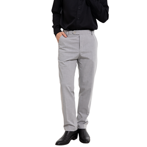 Pantalones Oxford de Hombre al por Mayor, Personalizados ODM, Color Caqui, Tejido Ligero Vintage, 100% Poliéster, Cintura Media, Pliegues Delanteros, Cierre de Botones, para Verano - Product Image 3