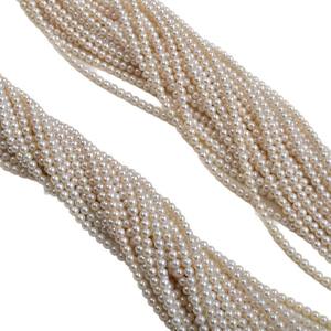 สร้อยคอมุกน้ำจืดธรรมชาติขนาด 4-5 มม. งานแฮนด์เมด DIY ใกล้เคียงกับมุกแท้  ลูกปัดขนาดเล็กแบบกึ่งสำเร็จรูป สำหรับทำเครื่องประดับ - Product Image 5