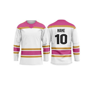 Custom Hockey Jersey 220 GSM Polyester Pro Hockey Sweater Personalized <b>Name</b> Number Team Sportswear OEM ODM Wholesale Manufacture - Product Image 4