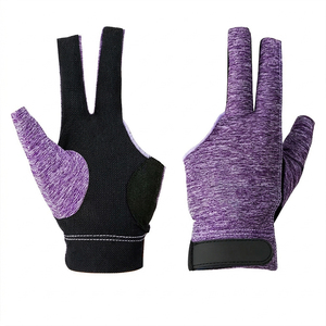 Guantes de Billar Sublimados Hechos en Fábrica a Precio de Mayoreo, Nuevo Diseño, Algodón y Spandex, Antideslizantes, Medios Dedos, para Snooker - Product Image 4