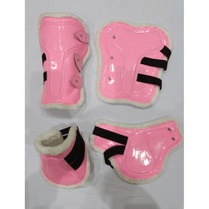 Customizable Comfortable Equine Horse Boots Pink Color Mesh Neoprene Leg Protection Available All Kinds Sizes <b>Equestrian</b> Riding - Product Image 1