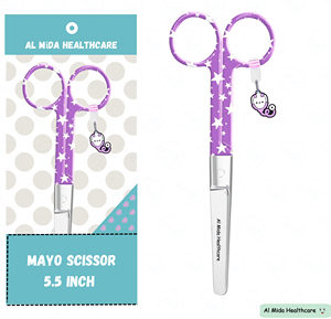 Ciseaux Mayo élégants à motif étoile, 5,5 pouces, en acier inoxydable par Al Mida - Product Image 6