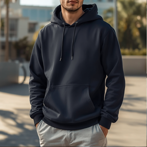 Sudadera con capucha de poliéster y algodón para hombre, suave, informal, cálida, estilo urbano - Product Image 2