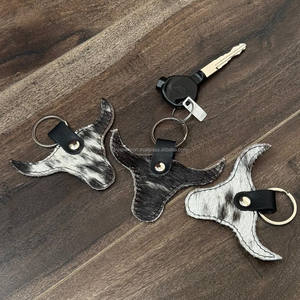 High Quality Wholesale Custom Hand Tooled <b>Leather</b> Keychains Cowhide <b>Leather</b> New Hot Sale Metal <b>Keyring</b> Unique Design Keychains - Product Image 4