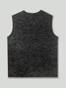 Débardeur d'été décontracté en coton tricoté lavé pour homme, respirant, idéal pour la gym, avec imprimé graphique slogan commémoratif, 3 couleurs - Product Image 2