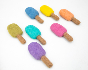 Popsicles de Fieltro Coloridos Hechos a Mano de 10 cm, Juguete de Comida de Imitación, Decoración de Verano, Comercio Justo, Venta al Por Mayor - Product Image 3