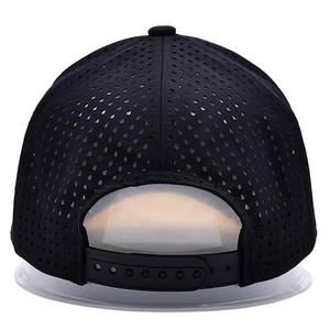 Top Trending <b>Hat</b> 5 Panel Baseball <b>Hat</b> Custom <b>Men</b> Printing Perforated Best Laser <b>Black</b> Baseball Cap High Quality Baseball <b>Hat</b> - Product Image 3