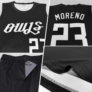 Uniforme de baloncesto reversible 100% poliéster para hombre, ropa deportiva transpirable, uniforme de baloncesto reversible en venta - Product Image 4