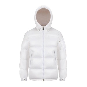 Veste matelassée coupe-vent personnalisée pour hommes avec capuche et fermeture éclair – Vente en gros - Product Image 1