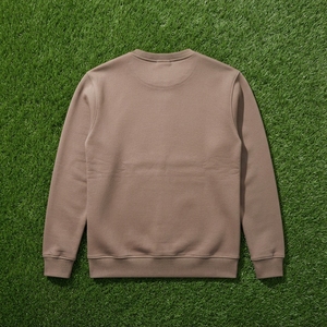 Mens <b>Brown</b> Crewneck Sweatshirt Utility Chest Pocket <b>Long</b> <b>Sleeve</b> Casual Pullover Streetwear Fashion <b>Top</b> - Product Image 5