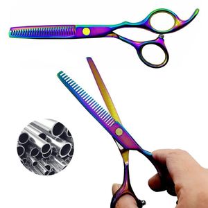 Ciseaux à effiler les cheveux de couleur arc-en-ciel, ciseaux professionnels de mélange de couleurs, acier inoxydable japonais pour salon et usage domestique - Product Image 3