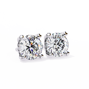 Unique <b>Tops</b> Round Cut E VS 1ct Each Lab Grown Diamond 14K Gold IGI Certified <b>Earring</b> <b>Tops</b> for Gift Party & Anniversary - Product Image 2