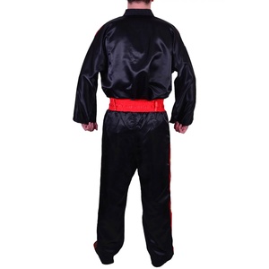 Conjunto de Uniforme de Kickboxing de Algodón Negro Personalizado, con Relieve, para Entrenamiento de Artes Marciales, de Secado Rápido, Transpirable, Unisex, Fabricante OEM ODM - Product Image 4