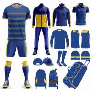 Ensemble de tenue de football rouge pour homme toutes saisons, anti-humidité, avec maillot, short, pantalon, chaussettes, casquette et sac à dos sublimés – Vêtements de sport - Product Image 5
