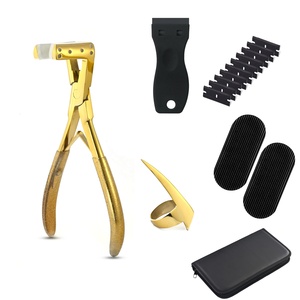 Premium Tape-In Wavy Hair Extensions Kit - Pressing Pliers, Hair Grippers & Tape Scraper - Product Image 1