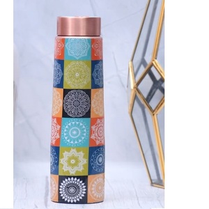 Botella de Cobre Esmaltada de Diseño Novedoso para Gimnasio, Yoga y Oficina, Hecha de Cobre Puro a un Precio Accesible - Product Image 4