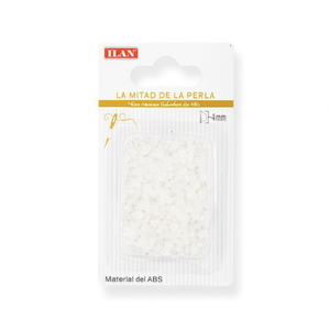 Mezza Perla Ilan 4mm in Materiale ABS per Decorazioni di Abbigliamento - Product Image 1