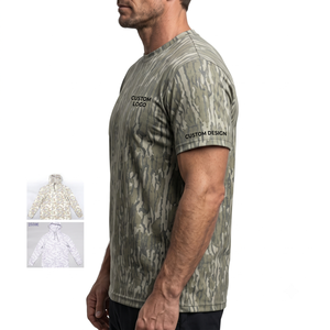 T-shirt camouflage à manches courtes pour homme UPF 50+ personnalisé, respirant, haute performance, vêtement d'extérieur OEM pour la chasse et la pêche - Product Image 3