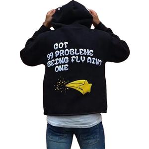 Coton lourd pour sweat à capuche imprimé bouffant pour hommes Design épais élégant pour le confort hivernal - Product Image 2