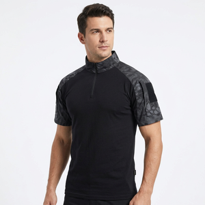 Polo à manches courtes pour homme, séchage rapide, couleur unie, tricoté, design sportif avec fermeture éclair, vêtements décontractés pour l'extérieur, vêtements décontractés personnalisés BD - Product Image 5
