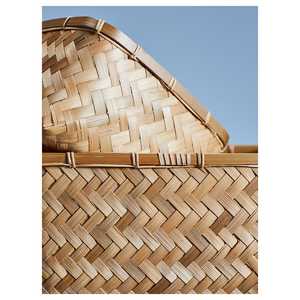 <b>Rectangular</b> Bamboo <b>Storage</b> <b>Basket</b> Wholesale Handwoven Laundry Organizer Multifunction Home Decor Made by KingCraftViet - Product Image 5