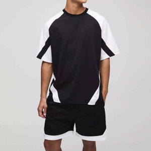 OEM Good Quality Custom Men Cotton Short <b>Set</b>/ <b>Twin</b> <b>Set</b> for Gym Wholesale Men Cotton T Shirts With Matching Shorts Breathable - Product Image 2