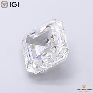 Diamant de laboratoire CVD taille Asscher, couleur D, clarté VS1, 2,00 carats, avec certificat IGI, pour bijoux de mariage et centre de table - Product Image 3